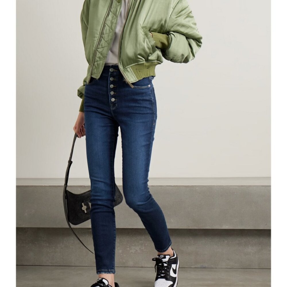 Good American Good Waist Frayed Jeans